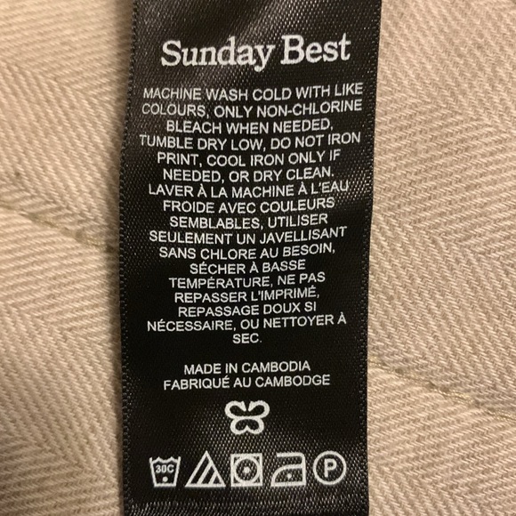 ARITZIA Sunday Best Cotton Long Sleeve Top Size XS Black - Picture 6 of 10